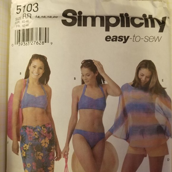 ✅5103 Simplicity Sewing Pattern 2 Pc Knit Swimsuits - Picture 2 of 5